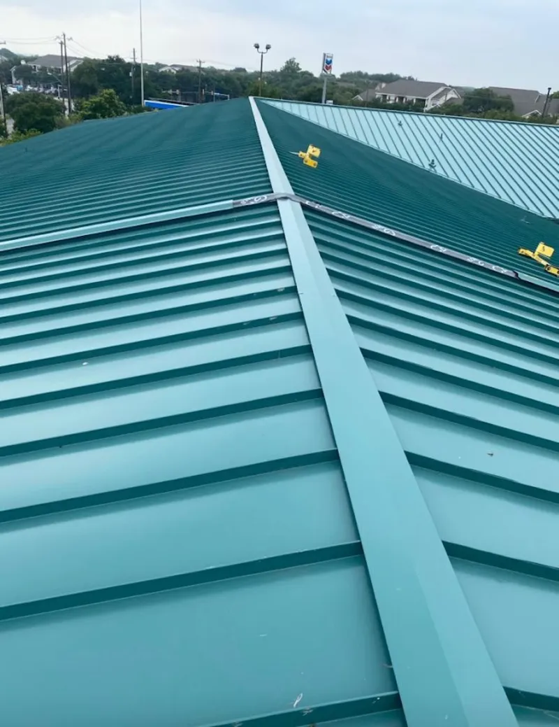 Green commercial metal roof ridge and valley for Metal Roof Repair in Selinsgrove